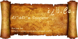 Ádám Csongor névjegykártya