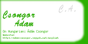 csongor adam business card
